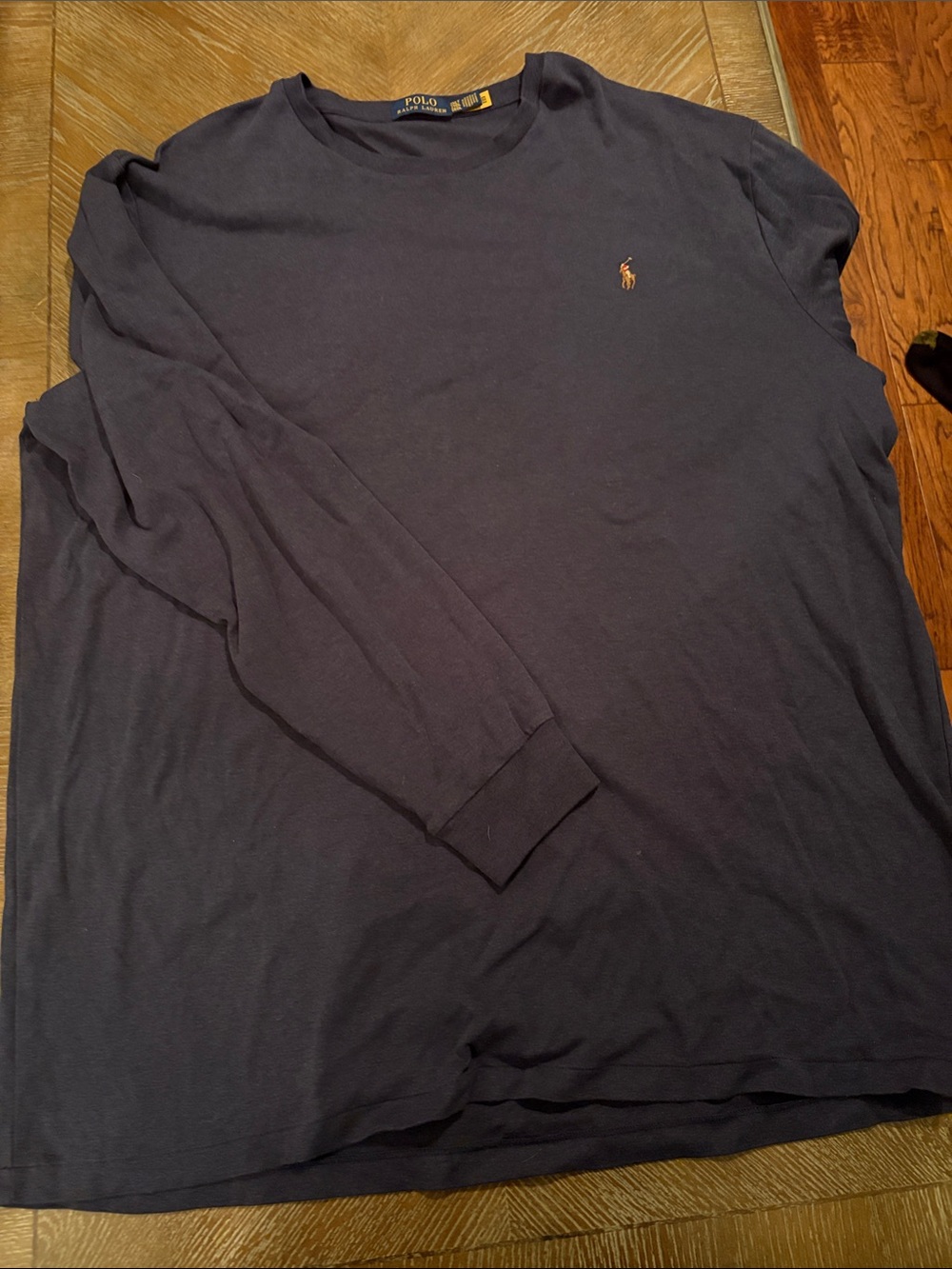 Polo by Ralph Lauren Dark Navy Long-Sleeve Crewneck Shirt- worn 1 time
